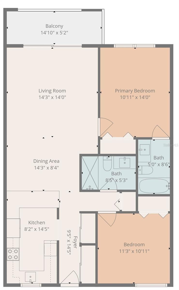 Photo 4 of 20: Floor Plan 3800 S Atlantic Ave, #207