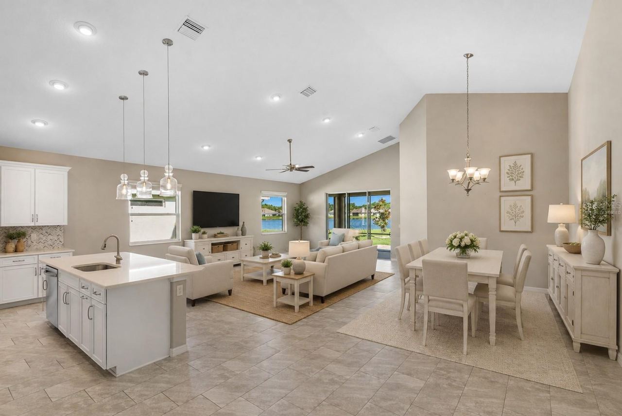 Photo 4 of 20: Living-Dining-Kitchen open concept virtually staged