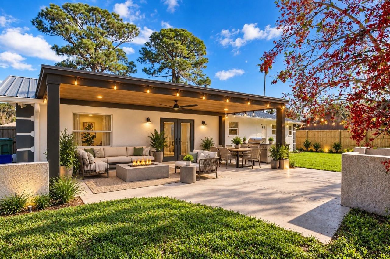 Photo 8 of 20: AI-Generated Rendering – Conceptual Backyard & Covered Porch Design