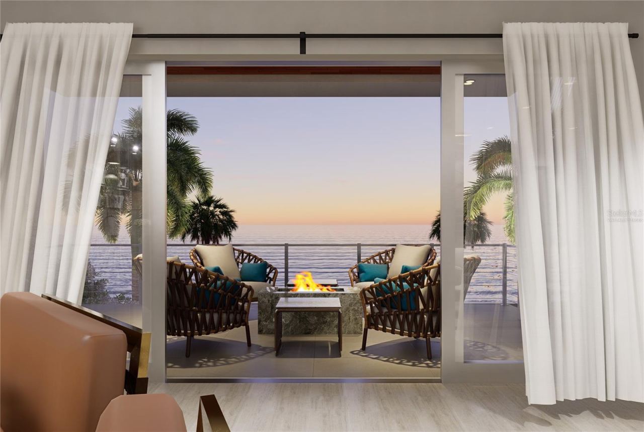 Photo 8 of 17: Balcony at dusk- Virtually Staged