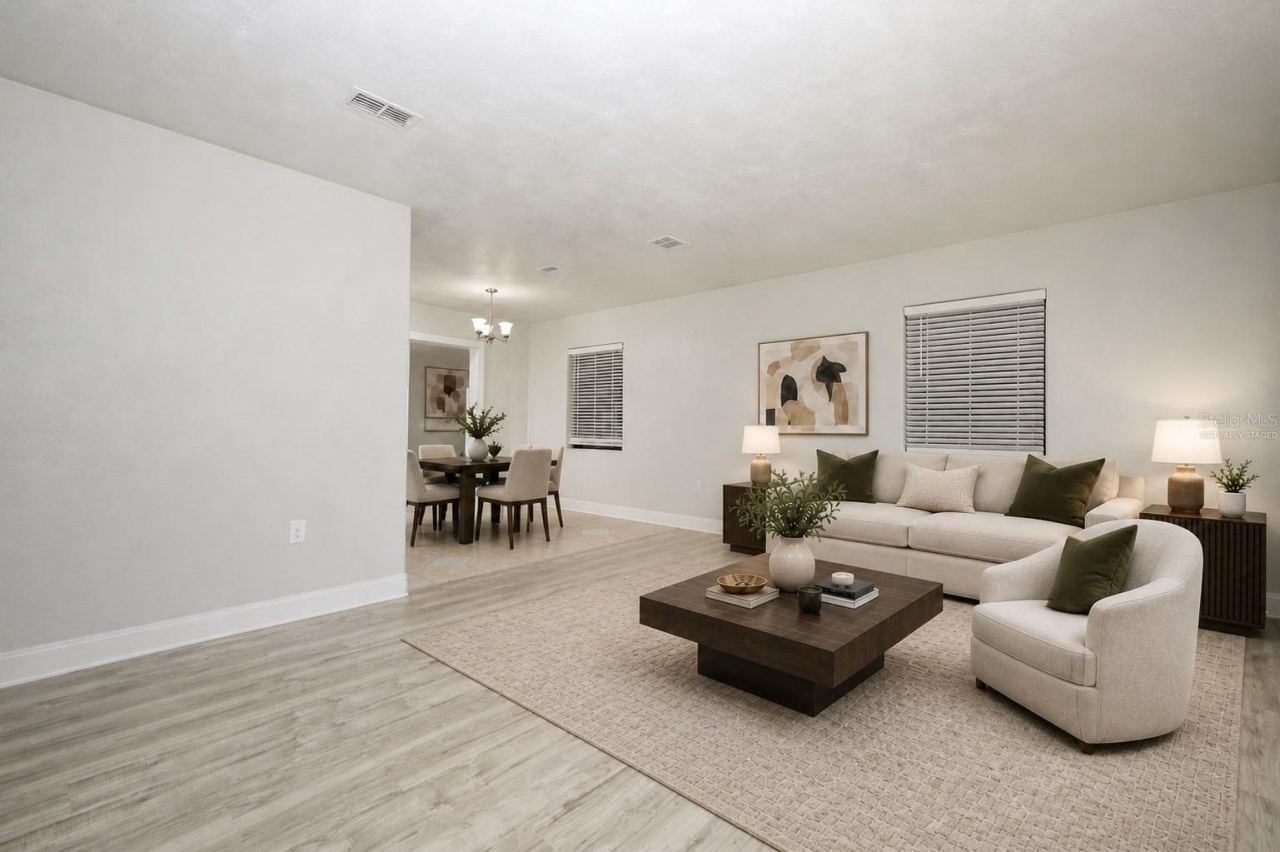 Photo 5 of 20: Virtually Staged-Living Room & Dining Room