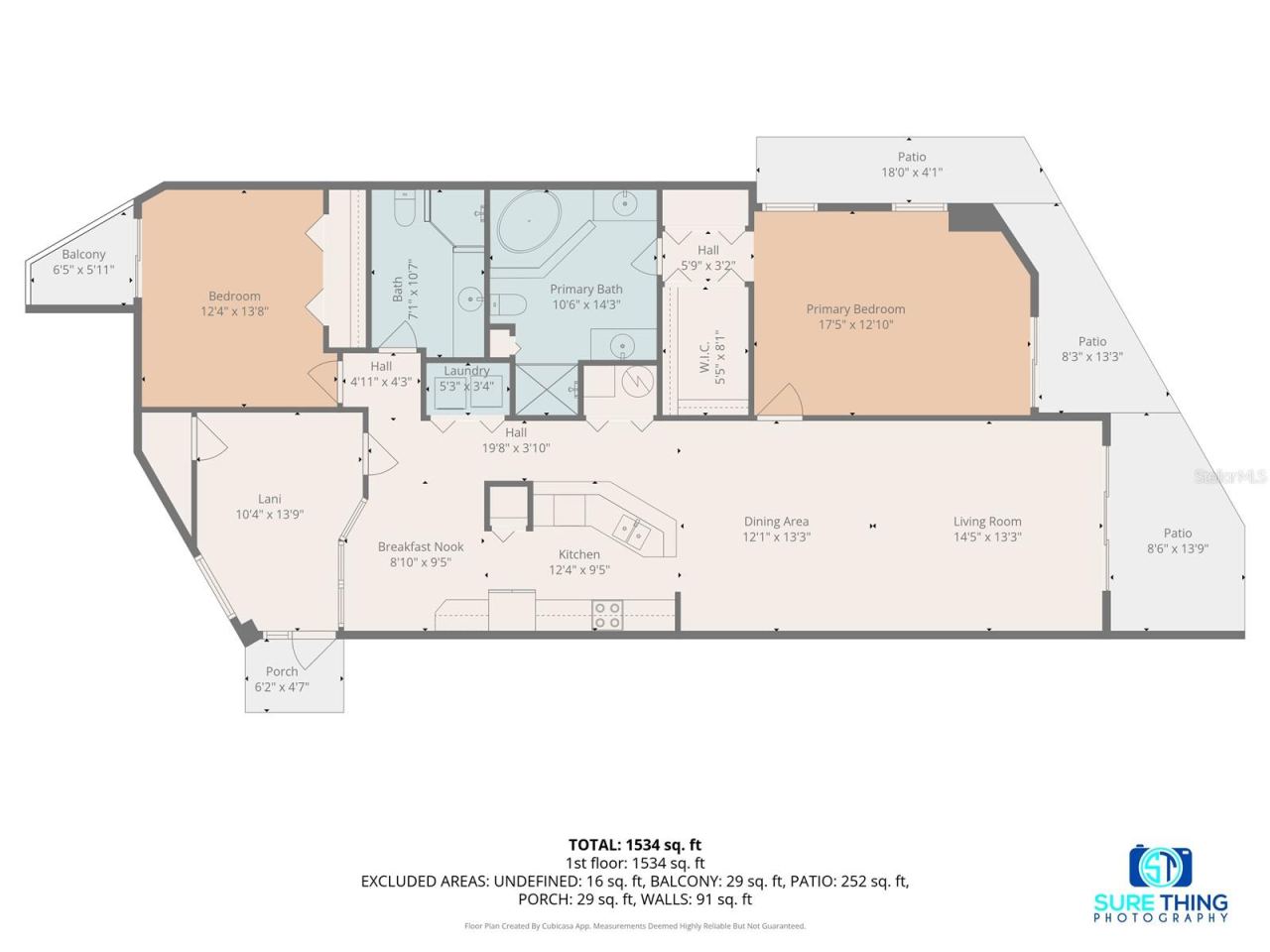 Photo 5 of 20: Floor Plan 4575 S Atlantic Ave, #3101