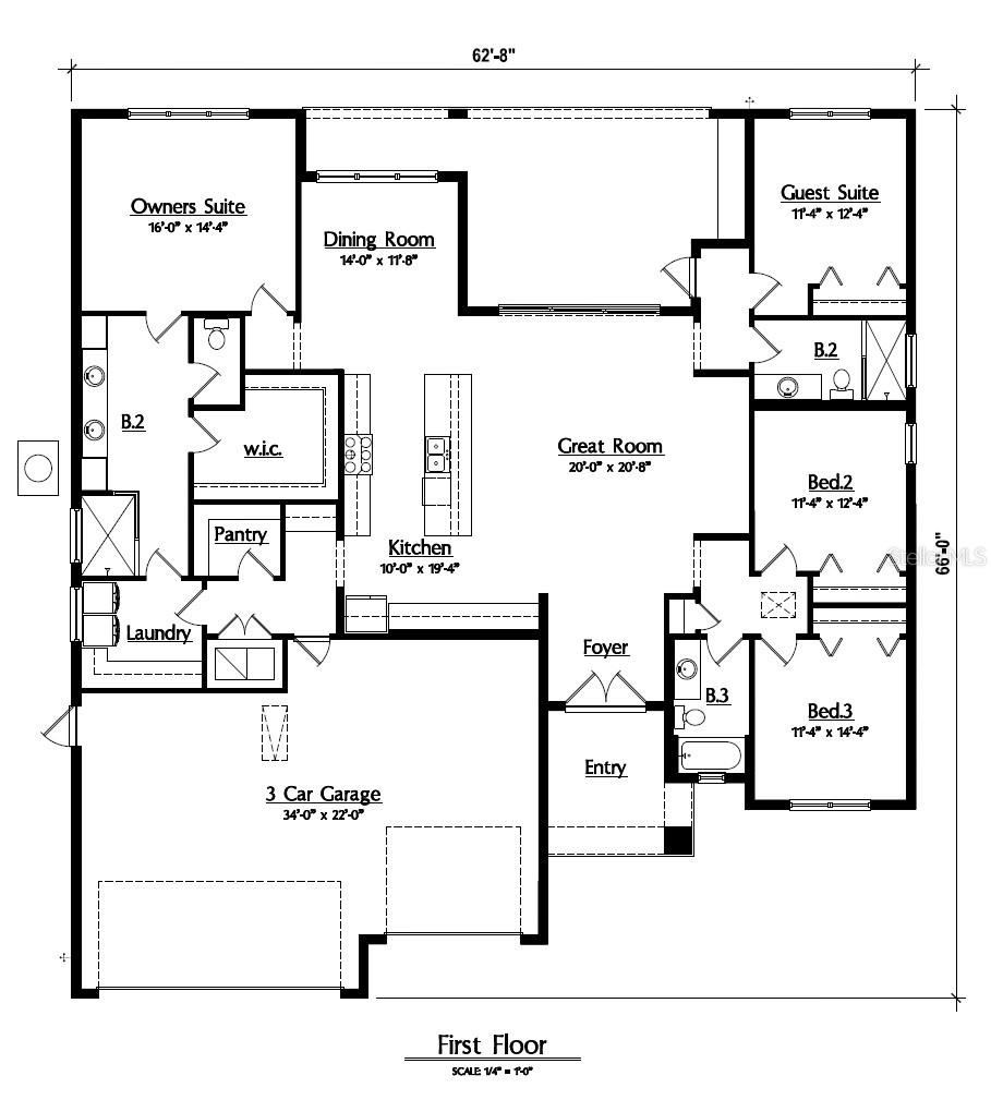 Photo 2 of 2: Black-line floor plan