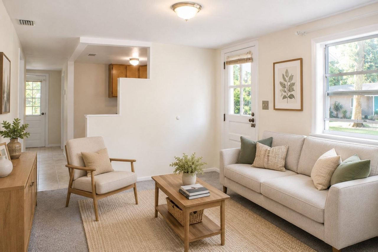 Photo 7 of 20: Virtually Staged Side A - Living Room