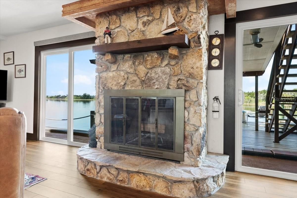 Photo 9 of 20: Stone fireplace