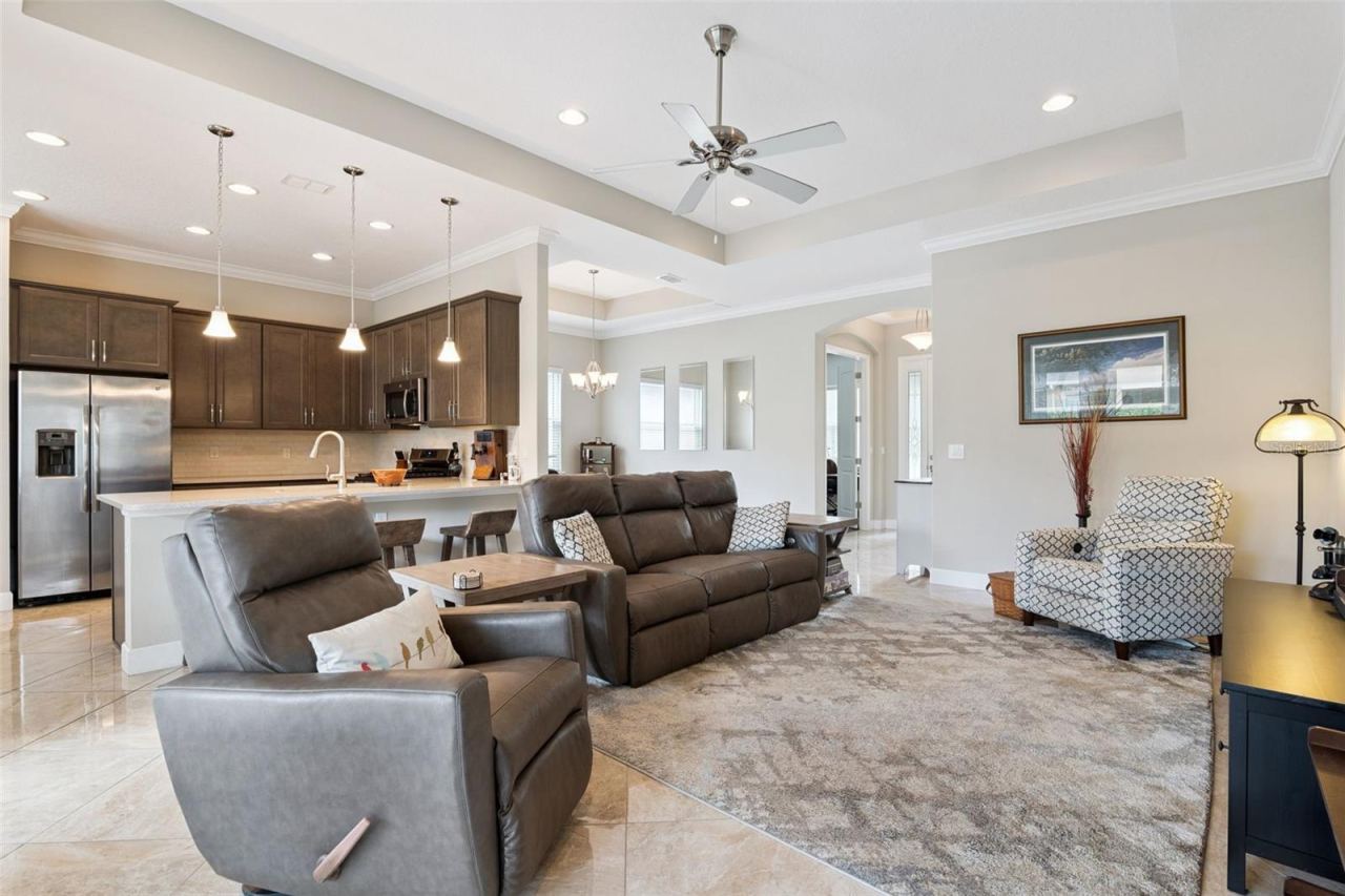 Photo 8 of 20: View of Great Room, Kitchen & formal Dining Room areas
