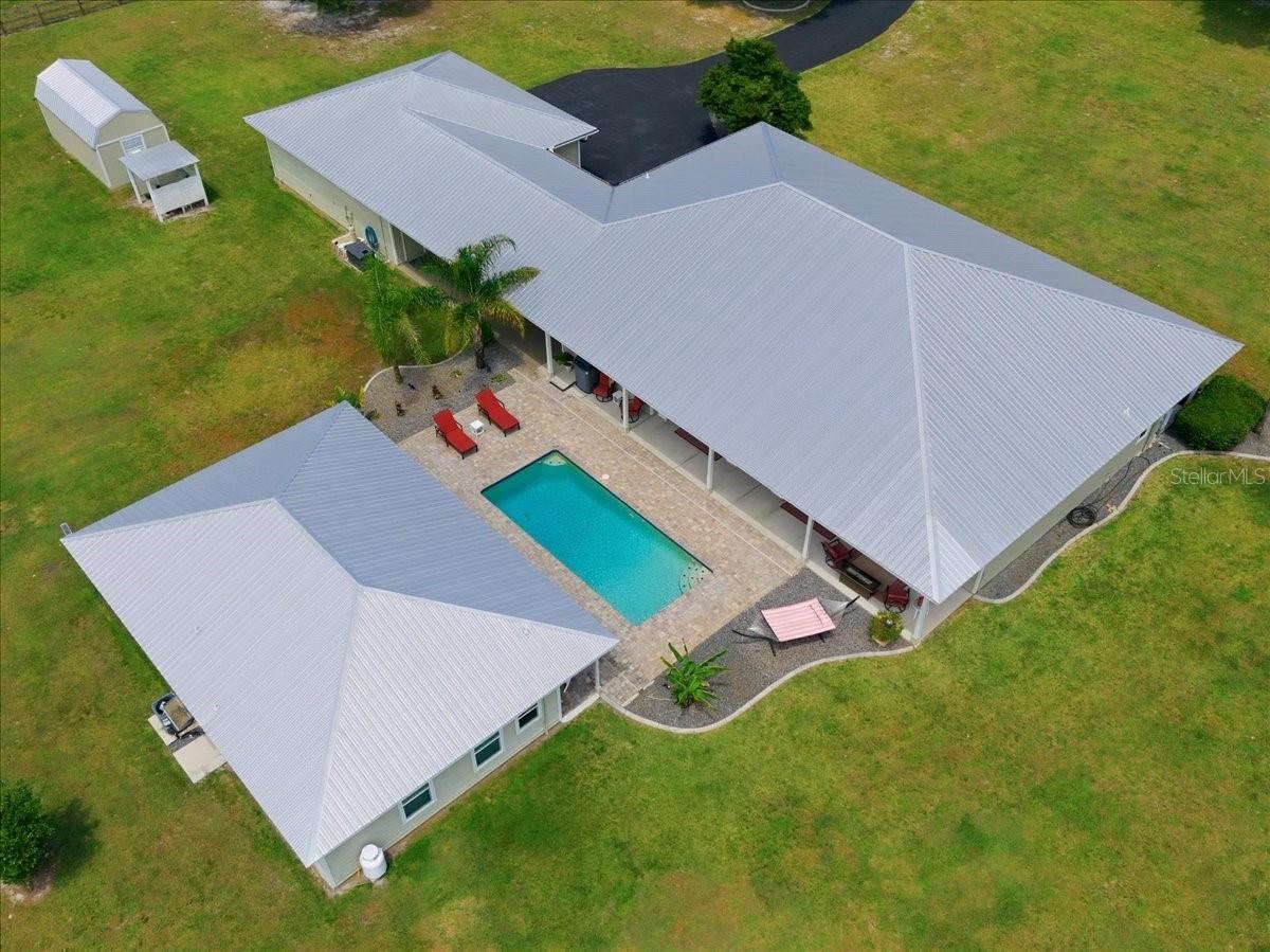 Photo 1 of 20: Aerial View of Main House & Guest House