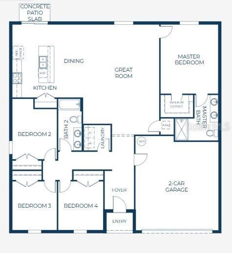 Photo 3 of 20: Floor Plan - Model home - actual features may vary.