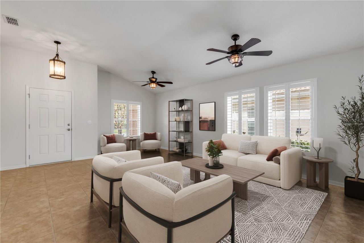 Photo 2 of 20: Virtually Staged Living Room showing size and openness.
