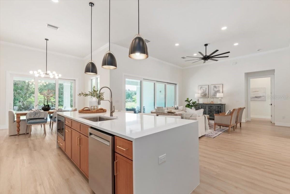 Photo 17 of 20: Kitchen Open to Living/Dining Areas