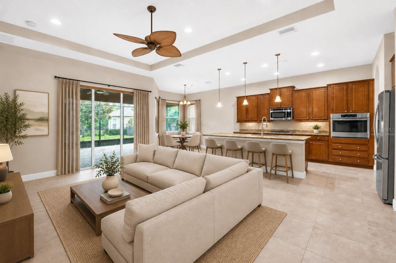 Photo 7 of 20: VIRTUALLY STAGED LIVING ROOM / KITCHEN / DINING
